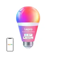 Inteliģentais LED spuldze ar Bluetooth un Wi-Fi, 806 lm, AI apgaismojuma efekti un balss kontroleInteliģentais LED spuldze ar Bluetooth un Wi-Fi, 806 lm, AI apgaismojuma efekti un balss kontrole