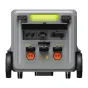 FOSSIBOT F7200 7200W Portable Power Station with 5222.4Wh Capacity - Back view showing multiple AC outlets, battery ports, and green status light.
