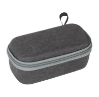 Compact carrying case by Sunnylife for DJI Mic / Mic 2, featuring a textured dark gray exterior, light gray zipper, and a carabiner for easy transport.Compact carrying case by Sunnylife for DJI Mic / Mic 2, featuring a textured dark gray exterior, light gray zipper, and a carabiner for easy transport.