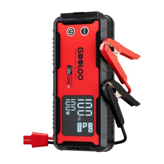 GOOLOO GT6000 99.9Wh Jump Starter ar 6000A pīķa strāvu, 100W ātro uzlādi un 27000mAh kapacitāti transportlīdzekļiem ar līdz 12L dzinējiem.