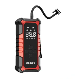 GOOLOO A6 Gear Air Compressor with digital display, USB-C charging, and precise pressure control for tire inflation