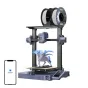 Creality CR-10 SE 3D Printer with automatic leveling, cooling fan, and filament spool in action