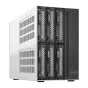 TerraMaster D6-320 6-bay DAS enclosure with a sleek black front panel, ventilation grilles, and power button, showcasing six drive bays labeled 'TERRAMASTER' and additional ventilation slots at the back.