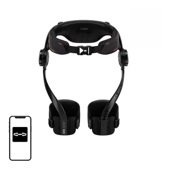HYPERSHELL X Ultra S Exoskeleton ar regulējamiem gurnu atbalsta moduļiem un viedtālruņa savienojamību