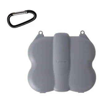 Sunnylife Mini Carrying Case ar karabīneri DJI NEO 2 - Kompakts, tauriņa formas dronu soma ar sudraba karabīneri drošai pārvadāšanai.