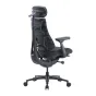 LiberNovo Omni Pro ergonomisks krēsls ar augstu atzveltni, regulējamu jostas atbalstu un roku balstiem, moderns dizains ar sietveida atzveltni.