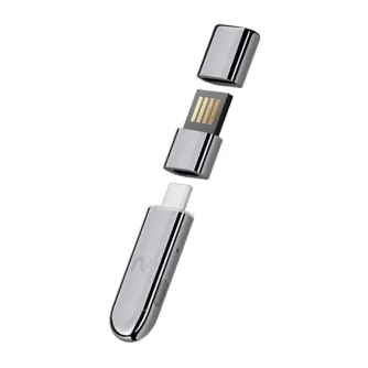 VIAIM NoteKit AI Recording Dongle with detachable USB connector and magnetic cover, compact portable recorder for meetings and lectures.