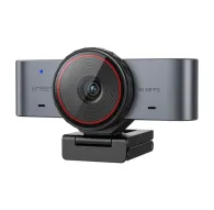 Emeet SmartCam C960 Ultra webkamera, kas uzstādīta uz regulējama statīva, ar apaļu objektīvu ar sarkanu gredzenu, zilu indikatora gaismu un tekstu '4K 30FPS', viss eleganta alumīnija korpusā uz vienkārša balta fona.Emeet SmartCam C960 Ultra webkamera, kas uzstādīta uz regulējama statīva, ar apaļu objektīvu ar sarkanu gredzenu, zilu indikatora gaismu un tekstu '4K 30FPS', viss eleganta alumīnija korpusā uz vienkārša balta fona.