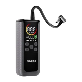 GOOLOO GT160 Dual Car Air Compressor ar 37 Wh enerģijas banku, 160 PSI maksimālo spiedienu un automātiskās izslēgšanās funkciju ātrai riepu pūšanai