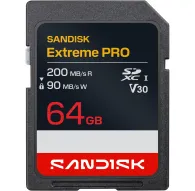 SanDisk Extreme PRO 64GB SDXC UHS-I memory card with 200 MB/s read speed and 90 MB/s write speed, ideal for 4K video and rugged useSanDisk Extreme PRO 64GB SDXC UHS-I memory card with 200 MB/s read speed and 90 MB/s write speed, ideal for 4K video and rugged use