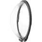 Insta360 Premium Lens Guard for X5, защитный фильтр с прозрачным стеклянным куполом и черным рифленым кольцом, боковой вид одного защитного фильтра