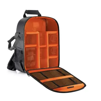 Neewer Camera Backpack Bag 10087322 with customizable padded dividers, tripod strap, and secure compartments for camera gear storage