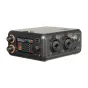 Compact Deity PR-4 field recorder with dual XLR inputs, 32-bit float recording, and wireless timecode sync for professional audio capture