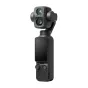 DJI Osmo Pocket 4P Standard Combo rokas gimbal kamera ar divām 1‑collu sensoru, 4K video, 3‑ass stabilizāciju un priekšējo krāsu ekrānu, melnā krāsā ar joysticku un sarkano ieraksta pogu