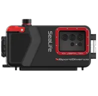 SeaLife SportDiver Ultra zemūdens viedtālruņa korpuss ar sarkano kameru portu un uzlabotajām vadības ierīcēmSeaLife SportDiver Ultra zemūdens viedtālruņa korpuss ar sarkano kameru portu un uzlabotajām vadības ierīcēm