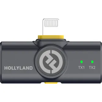 Hollyland LARK M2 Wireless Receiver with Lightning Connector for iOS Devices (2.4 GHz, Shine Charcoal)