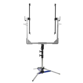 Aputure NOVA II 2x1 3-Light Yoke - Vertical lighting bracket with power and DMX cables for studio setups