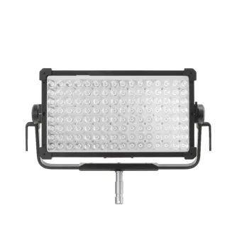 Aputure NOVA 9 2x1 LED panel light with a grid of circular emitters, adjustable black bracket, and silver mounting rod.