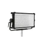 Aputure NOVA 9 2x1 LED panel light with a black frame and silver mounting pole, featuring a grid of circular light emitters and a dense array of LEDs on the front panel.