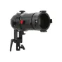 Aputure Spotlight Mini Kit with 19° Lens - Compact ellipsoidal projector featuring a 4-leaf cutter, gel and gobo clips, and 10 M-size gobos. Includes a soft carrying case.