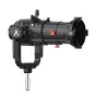 Aputure Spotlight Max 19° Kit with 19° lens, rotating gobo holder, and compact design for studio lighting