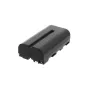 Батарея Atomos 2600mAh (ATOMBAT001) - черная прямоугольная батарея с закругленными краями и центральной выемкой, с текстурированной зоной захвата и двумя видимыми винтами на дне, гладкая поверхность с углублением сверху.