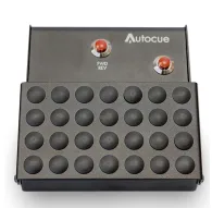 Autocue USB Foot Control with 20 tactile buttons arranged in a 4x5 grid, red FWD/REV pedals, and USB connectivity for teleprompter controlAutocue USB Foot Control with 20 tactile buttons arranged in a 4x5 grid, red FWD/REV pedals, and USB connectivity for teleprompter control