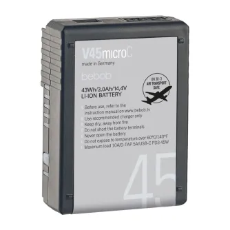 Литий-ионная батарея Bebob V45microC с емкостью 43Wh/3.0Ah/14.4V, USB-C PD3 и защитой Twist D-Tap для профессионального использования