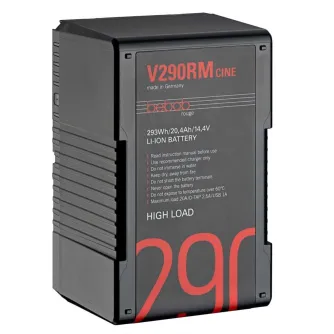 Bebob V290RM-CINE V-Mount Li-Ion High Load Battery 14.4V 294Wh with Twist D-Tap connector and USB port