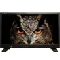 Монитор Boland 4K Pro HDR с детализированным крупным планом совы с ярко-оранжевыми глазами и сложной текстурой перьев