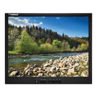 19-inch Boland TP19DB LED Broadcast Monitor displaying vibrant colors and sharp details, featuring 3G SDI, HDMI, and analog inputs for HD/SD video.