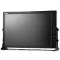 Boland PVB24a 24-inch LED broadcast monitor with a black frame, control buttons on the right side, and a stand, featuring a reflective screen surface.
