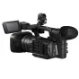 Professional Canon XF605 4K camcorder with 15x optical zoom lens, 5-axis image stabilization, dual SD card slots, and advanced autofocus for studio and field use.