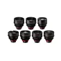 Canon Cinema EOS 7 Prime комплект объективов - объективы 14-135 мм с красными кольцами, зелеными шкалами фокуса и 11-лопастными диафрагмами для 4K-киносъемки