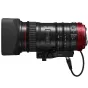 Canon Compact Servo Double Lens Kit with CN-E18-80mm and CN-E70-200mm lenses for 4K cinema, featuring EF mount, electronic controls, and servo zoom functionality