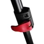 Cartoni Focus tripod leg joint with red locking mechanism and adjustable angle for professional video setups