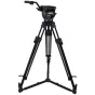 Cartoni FOCUS 12 Red Lock ALU Tripod System with HF1200 head, 2-stage aluminum legs, ground spreader, and soft bag for professional camera support