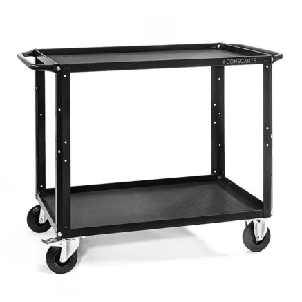 CONECARTS Large cart - with rubber mat - two shelves (CNC1B0A00W01R2B00)