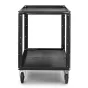 Heavy-duty two-shelf cart with rubber mats for tool storage, lightweight and durable, made by CONECARTS
