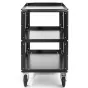 CONECARTS Small Cart - basic - three shelves (CNC1A0A00W01R3001) - легкая черная стальная тележка с тремя полками и колесами для удобного перемещения