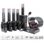 Professional CVW Beamlink Ultimate Wireless Video Transmitter setup featuring 4 camera units, integrated intercom, and tally signal transmission.