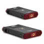 CVW Pro300 Plus Wireless Video Transmitter featuring a compact design with red textured side panels, gold connectors, and a power switch, ideal for live broadcasting.