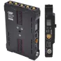 Wireless video transmitter CVW Pro200 with gold-plated connectors, HDMI output, and digital display.