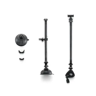DJI Osmo Folding Arm Kit with carbon fiber folding arm, suction cup mount, handlebar mount, and adjustable joints for versatile camera positioning