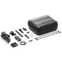 DJI Focus Pro Creator Combo follow focus kit with LiDAR motor, grip module, hard case, and accessories arranged on a white background