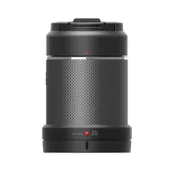 DJI DL 35mm F2.8 LS ASPH prime lens, front view, featuring a textured carbon‑fiber barrel, top cap with red indicator, silver band, and bottom ring marked 'DL‑mount 35' with a red dot, designed for lightweight operation with ZenDJI DL 35mm F2.8 LS ASPH prime lens, front view, featuring a textured carbon‑fiber barrel, top cap with red indicator, silver band, and bottom ring marked 'DL‑mount 35' with a red dot, designed for lightweight operation with Zen
