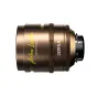 DZOFILM Arles Lustre 75mm T1.6 PL cinema lens with bronze finish, yellow script branding, focus and aperture rings, 95mm front diameter, M86 filter thread, 270° focus rotation, designed for large-format cinematography.