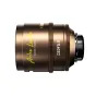 DZOFILM Arles Lustre 50mm T1.6 PL cinema lens in bronze finish with yellow script branding, focus and aperture rings, black rear mount