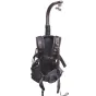 Easyrig Cinema 3 gimbal vest with 130mm curved support arm, black ergonomic harness, gold carabiner and spring clip, camera stabilizer system for 10-12kg cameras