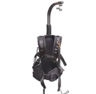Easyrig Cinema 3 shoulder rig with adjustable curved support arm, breathable hip belt vest, lockable camera hook, and transport bag, designed for 15-25 kg handheld cameras.Easyrig Cinema 3 shoulder rig with adjustable curved support arm, breathable hip belt vest, lockable camera hook, and transport bag, designed for 15-25 kg handheld cameras.